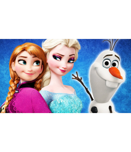 Anna,Elsa,Olaf Gofret Kağıdı İle Baskı