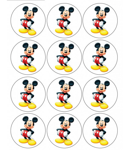 Mickey Mouse Kurabiye İçin Gofret Kağıdı İle Baskı